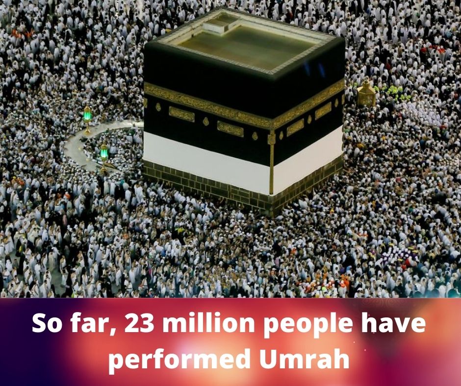 So far, 23 million people have performed Umrah