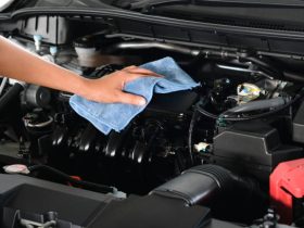 car engine cleaning